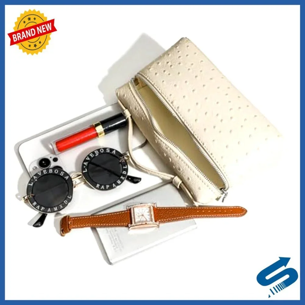 Small Leather Crossbody Bag with Top Handle, Detachable Strap, Quiet Luxury